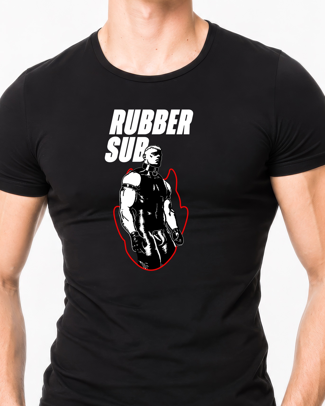 Rubaddiction Baumwoll-T-Shirt mit Print