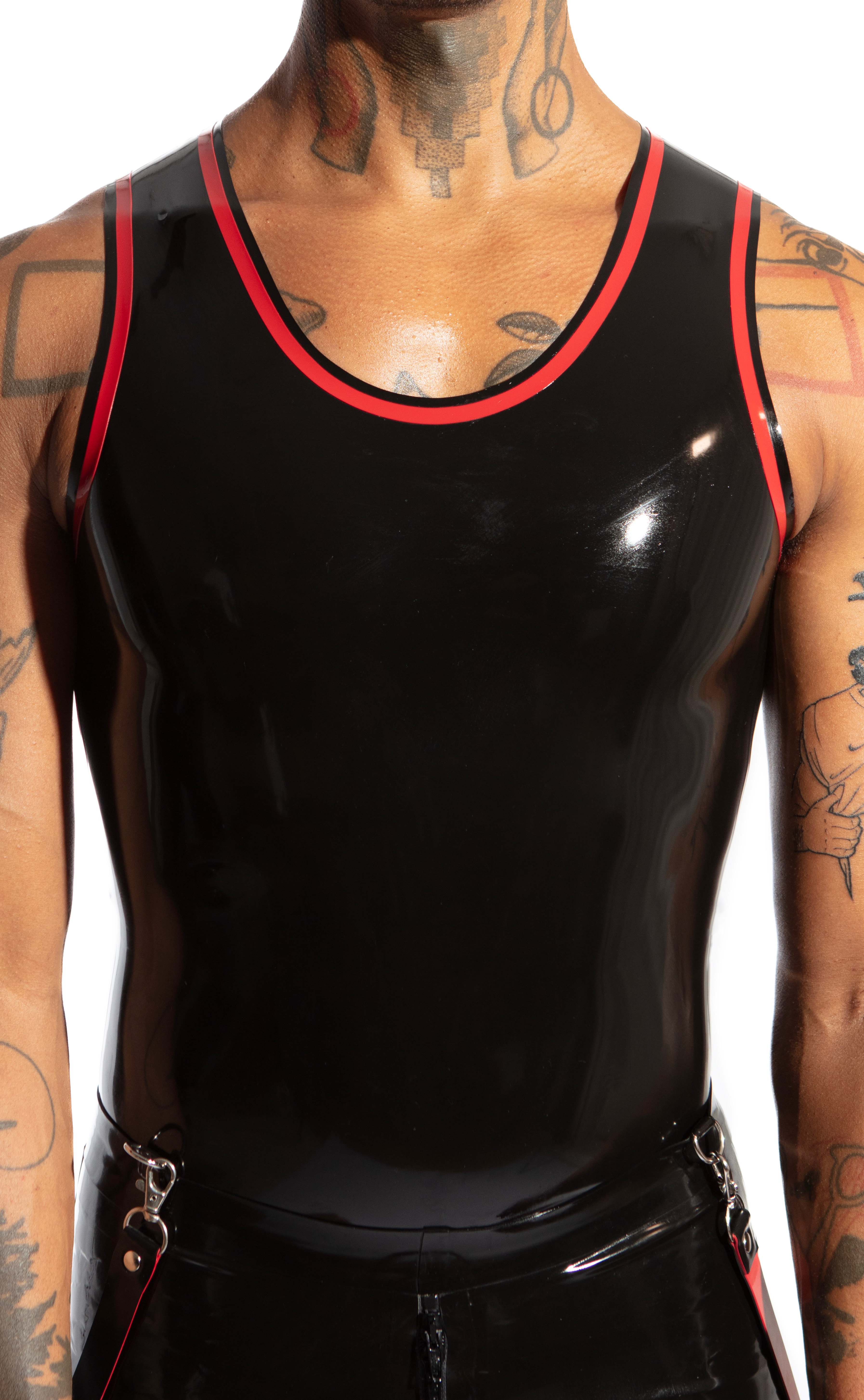 Tank Top with offset stripes