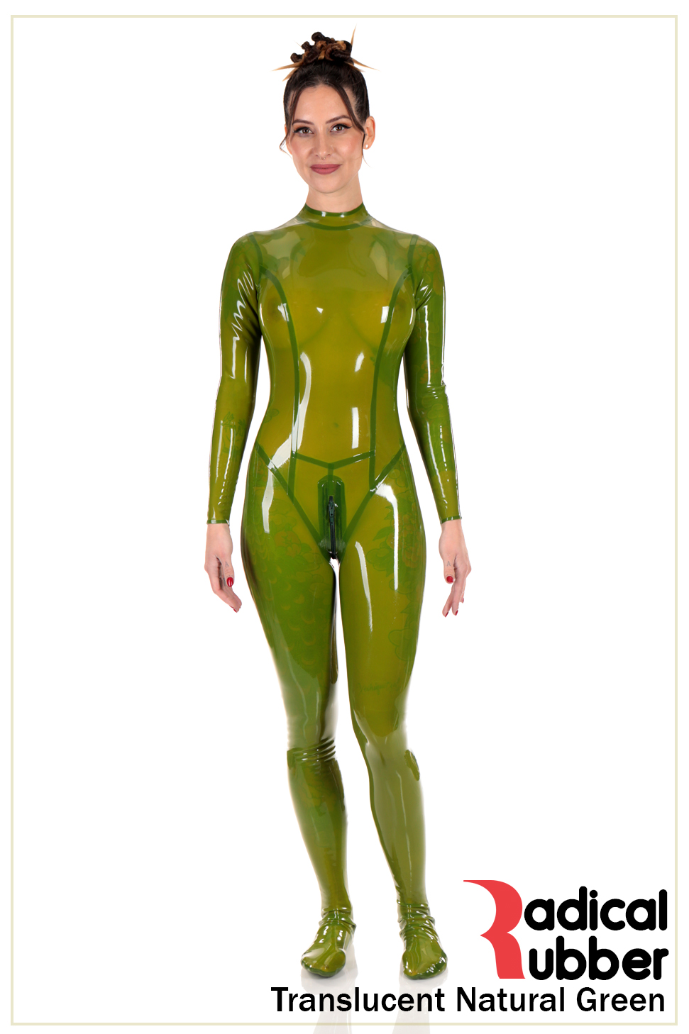 Latex Meterware TRANSPARENT NATURGRÜN (HELLGRÜN)